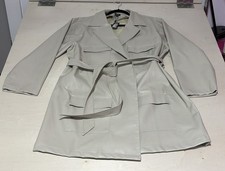 Boohoo Faux Leather Winter White Cream Pu Utility Belted Blazer Dress Size US12