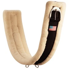 84TO Horse Cinch Roller Buckle Deluxe Wool Back Black Made In Usa