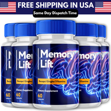 Memory Lift Brain Maximum Support Supplement Pills Advanced Formula 60 Capsules