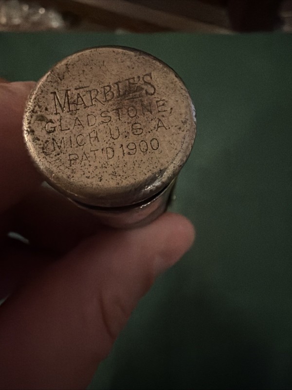 Vintage Marble’s Gladstone Mich. USA Waterproof Match Safe Box Pat. 1900