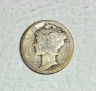 1921 Silver Mercury Dime, AG Details, Scratched, Key Date!