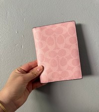 Coach Signature CanvasPassport Card Case Powder Pink Card Slots Mothers Day