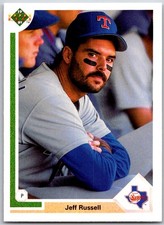 ⚾ 1991 Upper Deck #648 Jeff Russell Texas Rangers