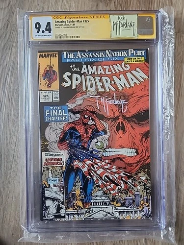 The Amazing Spider-Man #325  CGC 9.4 Signature Series McFarlane Auto CustomLabel