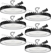 6 Pack UFO Led High Bay Light 200W(800W MH/HPS Equiv.), 30000lm 5000K ETL Listed