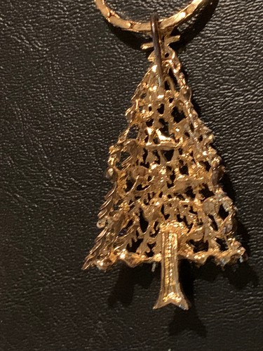 3 Vtg Necklaces: Swarovski Pendant Snowflake, Rhinestone Christmas Tree, Bell - Picture 10 of 10
