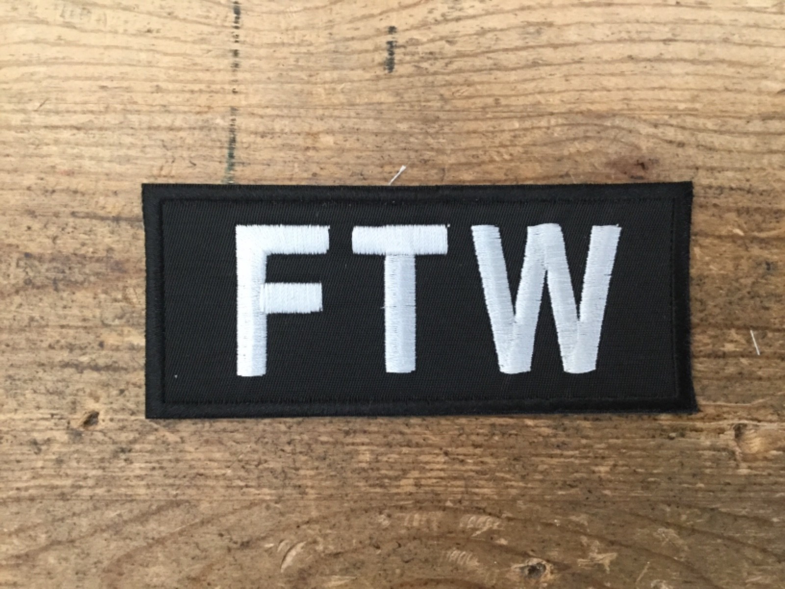 FTW -biker patch motorcycle embroidered White | eBay