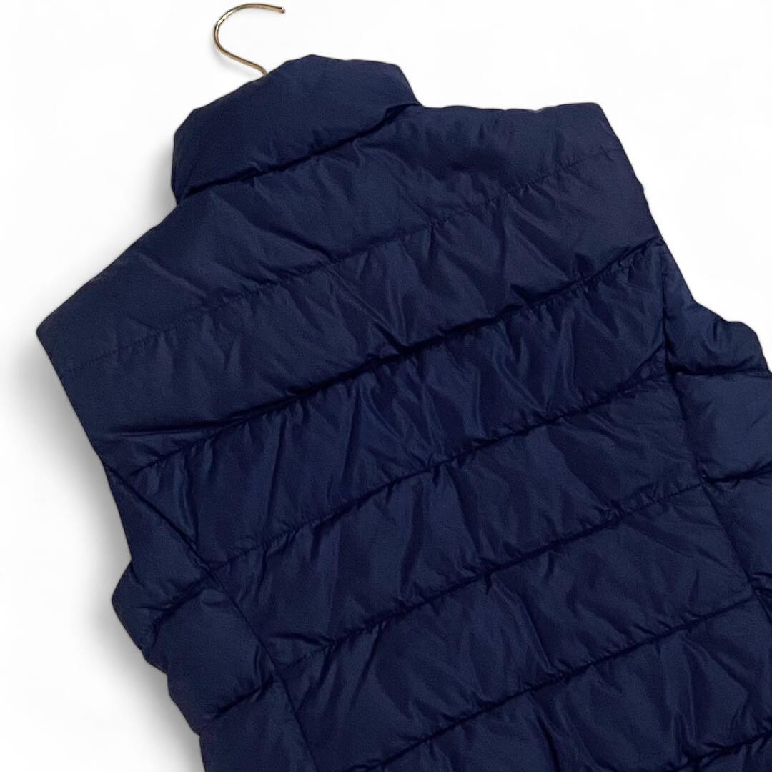 Vintage PRADA Thick Down Vest Men Navy Triangle Logo Used Front  