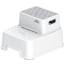BlueSnail Double up Step Stool for Kids, Anti-Slip Sturdy Toddler Two Step Stool