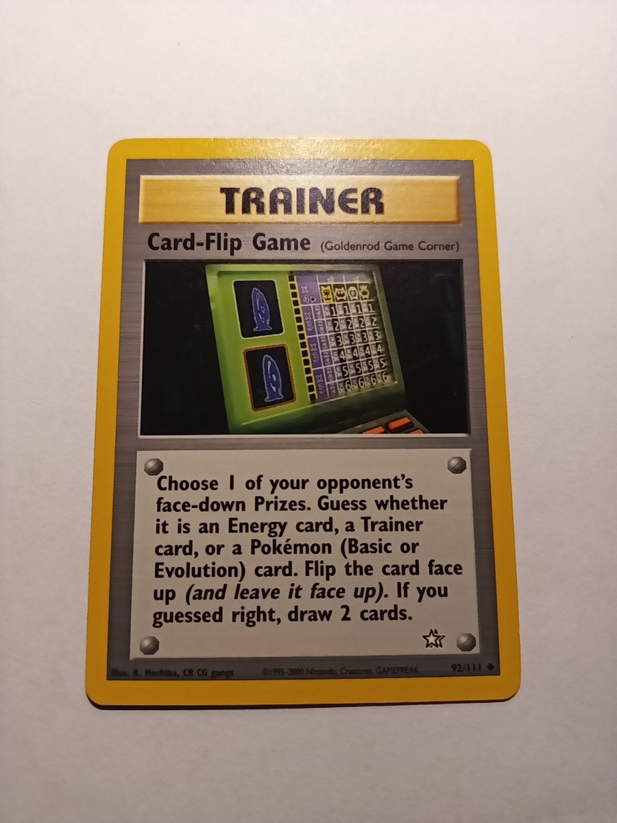 POKEMON CARD-FLIP GAME 92/111 NEO GENESIS UNCOMMON TRAINER LP