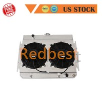 4 Row Radiatorshroud212fan For 1963-68 Chevy Bel Airbiscaynecapriceimpala