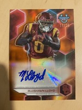 MARSHAWN LLOYD 16/25 2023 Bowman University Best Football ORANGE Auto Packers RC