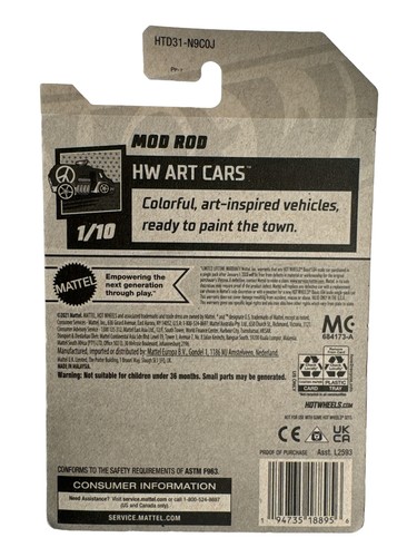 2024 Hot Wheels Mod Rod #61/250,HW Art Cars 1/10, Netflix Lets Race - Picture 3 of 3