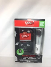 2pc Yes To Tomatoes Detoxifying Charcoal Mask Bar & Brush Gift Set Christmas