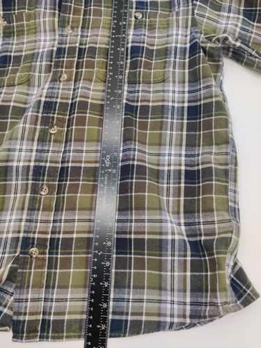 Red Head Brand Co Flannel Plaid Shirt Long Sleeve Green Blue White (Medium) - Picture 10 of 11