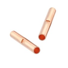 100 PCS Non-Insulated Butt Connectors Kit for AWG 22-16 Copper Electrical Wire