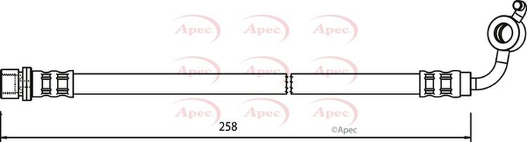 Apec Brake Hose Front Right 9094702833 9094702C15 5028906061029 HOS3603