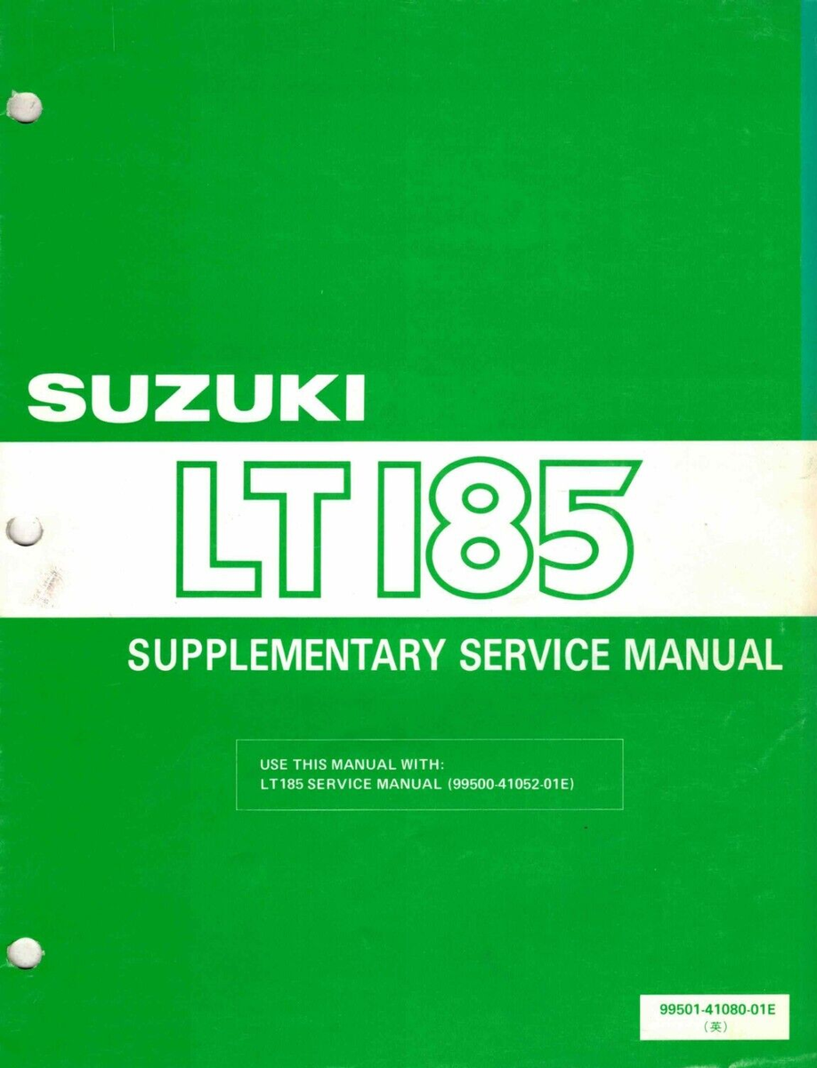 NOS Genuine Suzuki Dealer Supplementary Service/Repair Manual