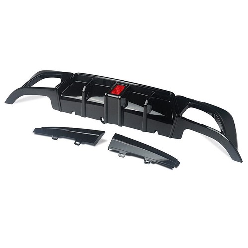 CMS STYLE GLOSS BLACK REAR DIFFUSER W/ LED LIGHT FOR 2019-2022 BMW G20 3 SERIES - Picture 6 of 10