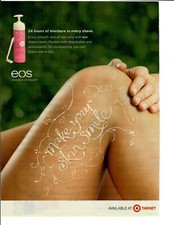 2013 EOS Shave Cream Original Magazine Print Ad Make Your Skin Smile