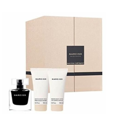 Narciso Rodriguez Gift Set Women EDT 1.6 oz Spray + Lotion + Shower Cream New