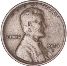 1924-S Lincoln Wheat Cent “Best Value on eBay “ FAST FREE SHIPPING!!