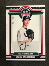 ETHAN SCHIEFELBEIN 2021 2022 Stars & Stripes USA Baseball Box Set AUTO /125