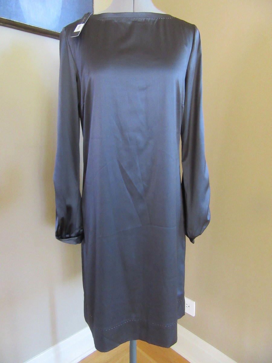 NWT Elie Tahari Stretch Silk Shift Wet Cement Delores Dress Size 6 | eBay
