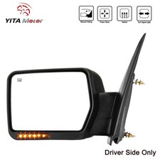 Espejo retrovisor lateral del conductor para 07-14 Ford F150 F-150 luz de señal LED térmica eléctrica izquierda