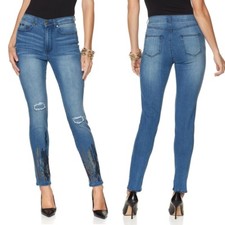 DG2 by Diane Gilman Raindrops Sequin Denim Skinny Jean 492013-J