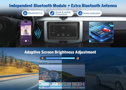 Android 13 8Core VWX6S 9" Car Radio Stereo CarPlay WiFi for VW Golf Jetta Passat - Picture 10 of 21