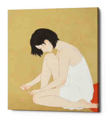 Epic Graffiti 'A Woman Painting a Pedicure' by Sai Tamiya, Giclee Canvas Wall Ar