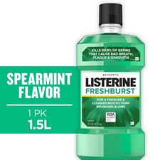 Listerine Freshburst Antibacterial Mouthwash Oral Care Spearmint Flavor 1.5 L