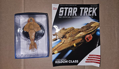 Eaglemoss Star Trek Cardassian Keldon Class Starship With Magazine #136