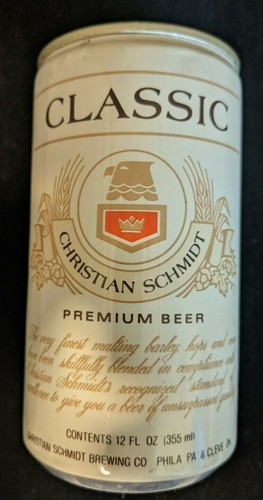 Classic Christian Schmidt Empty Beer Can Pull Tab Open Attached 12 oz - Picture 3 of 6