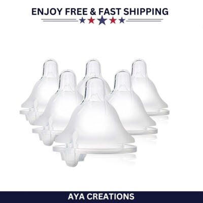 Evenflo Balance+ Wide Neck Bottle Nipples  Medium Flow 3M+ BPA-Free 6 Pack