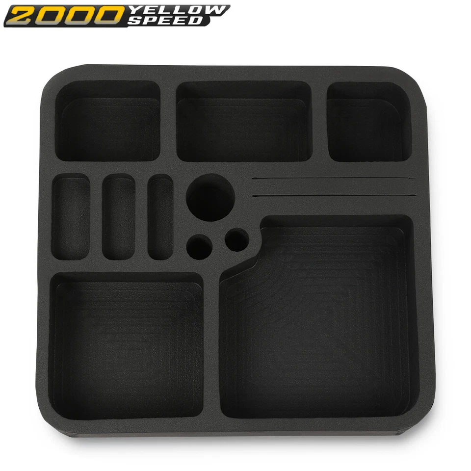 Fit For Ford Bronco 1978-1996 Floor Console Black Organizer Inserts 2Pcs New - Imagem 4 de 4