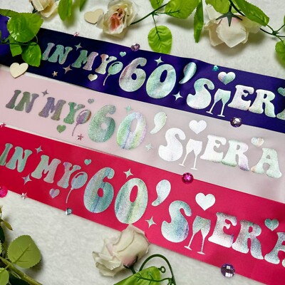 In My 60's Era Bday Glitzer Schärpe - Taylor Motiv Epochen Tour Swiftie Geburtstag Mädchen