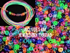 Pony Beads 500pc Fun Mix DIY Jewelry Bracelets Necklaces Crafts