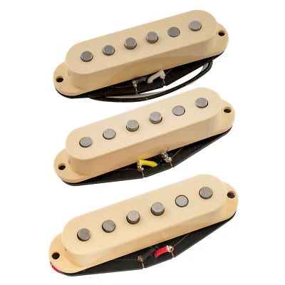 Artec SSA12-BK Cream Vintage Staggered Alnico 5 Single Coil Guitar Pickup Set