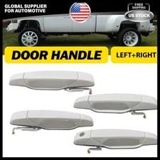 1/2SET White Exterior Door Handle Set For Chevy Silverado GMC Sierra 2007-2013