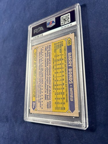 1987 TOPPS BARRY BONDS #320 RC PSA NM 7 PITTSBURGH PIRATES ROOKIE CARD - Picture 5 of 6