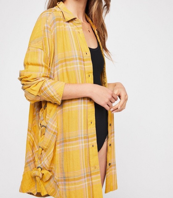 free people yellow shirt