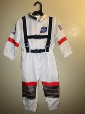 Kid's White Astronaut Spacesuit Costume Size 2T / 3T