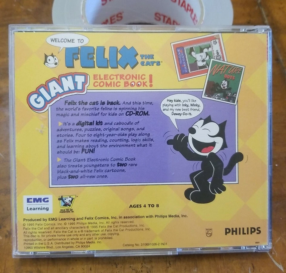 Cómic electrónico GIGANTE FELIX the CAT (4-8 AÑOS) PC-CD, 1995 - CD usado Foto 4 de 4