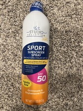 Studio Selection Family Size Sport Sunscreen Spray SPF 50- 11oz. NEW