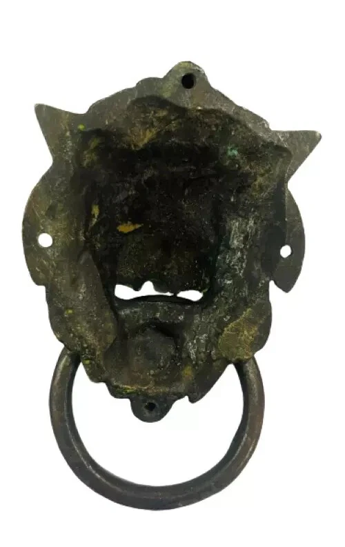 Brass Lion Door Knocker Vintage Antique Finish Face Door Bell Home Decor Gift - Image 2 of 4