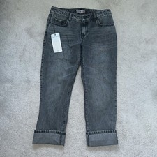 NWT Cabi Women's 6 100 Boyfriend Jeans Smoke Wash 4329