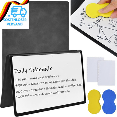 2 Stück A5 Mini Whiteboard, A5 Whiteboards Notizbuch Notizblock Abwischbar Mini