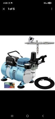 Iwata Eclipse HP CS Airbrush Set with Air Compressor Kit, Gravity Feed .35mm Tip